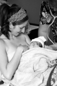 A mama nurses immediately after birth. Photo credit: Allison Kuznia Photography